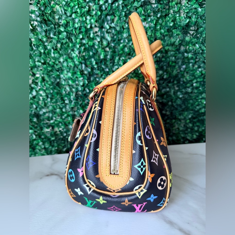 Louis Vuitton Murakami Black Multicolor Priscilla Monogram Handbag - Picture 5 of 16